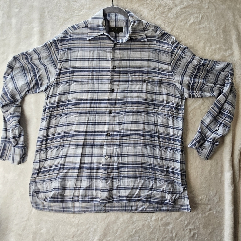 Ermenegildo Zegna Shirt Medium Casual Button Down Made in Italy